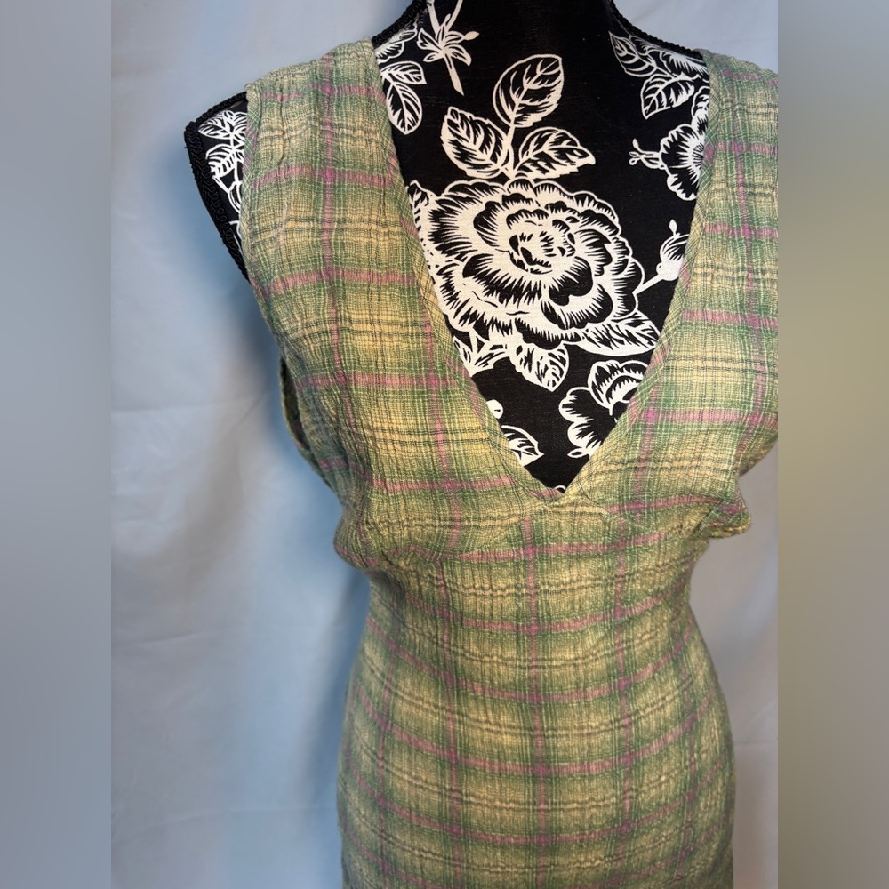 Afends Green check- POSITION TULLY
SEERSUCKER MAXI DRESS NWOT - Picture 8 of 15